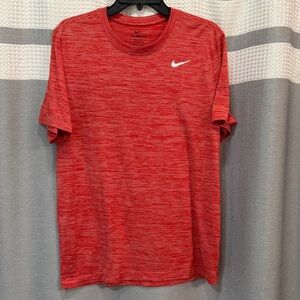 Nike Men's Dri-Fit Heathered Red Short Sleeve Tee